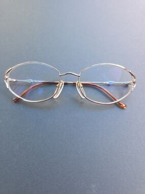Y2K Christian Dior CD 3539 Vintage Women's Gold Oval Metal Eyeglass Frames 55-16